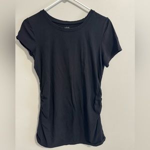 Love by Gap Black Maternity Short Sleeve Shirt M